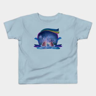 Narwhals Looking at the Night Sky Kids T-Shirt